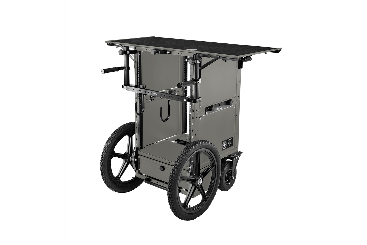 Fixed Height, Vertical, A/V Network-Rack Cart