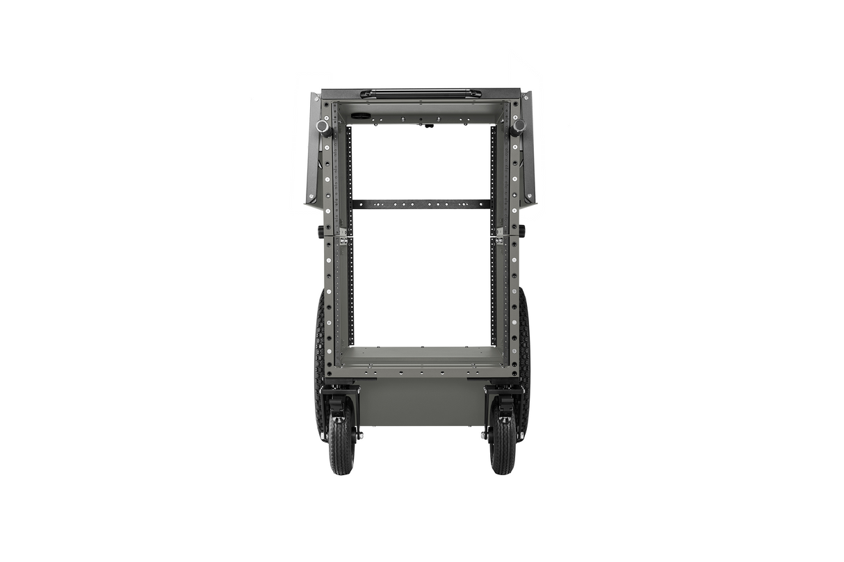 Fixed Height, Vertical, A/V Network-Rack Cart