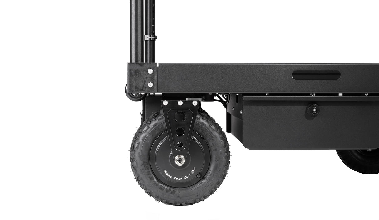 Motorized Fixed Height Partially-Collapsible Utility Cart