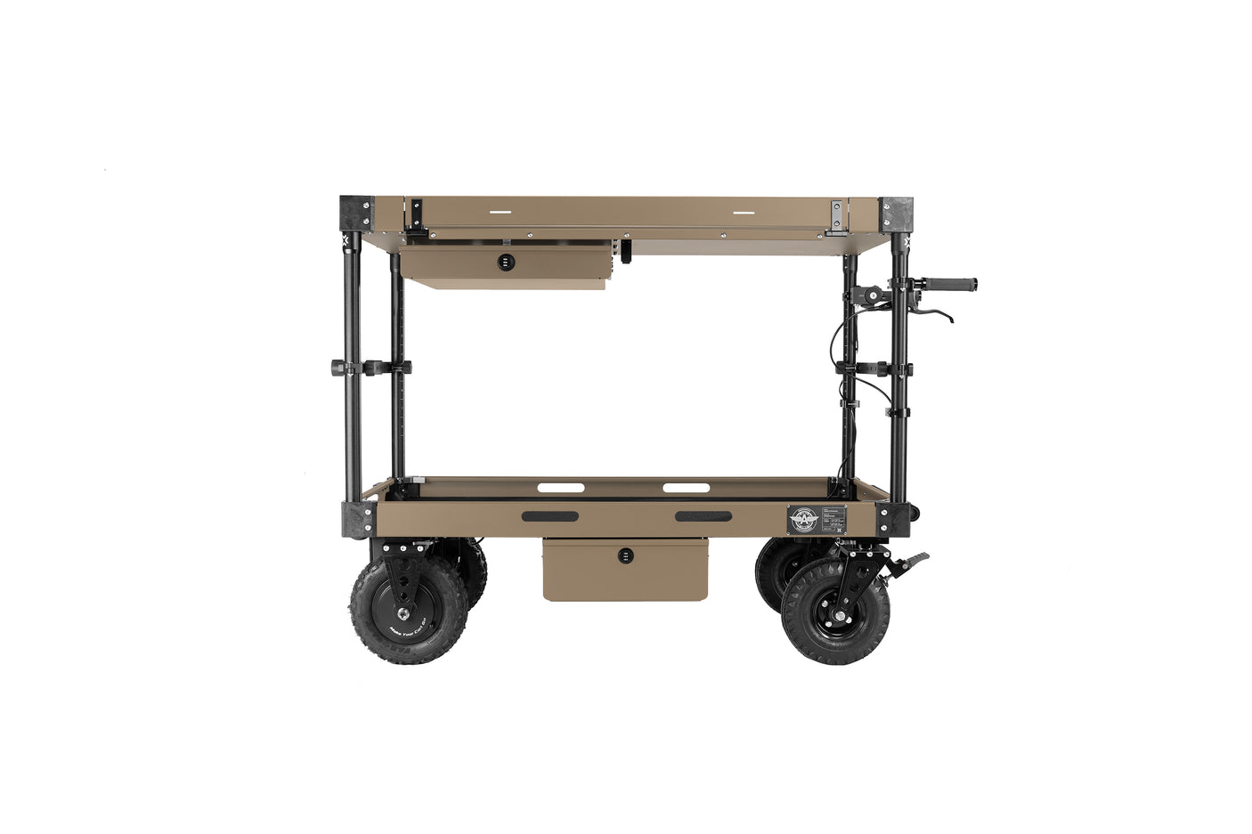 Motorized Fixed Height Partially-Collapsible Utility Cart